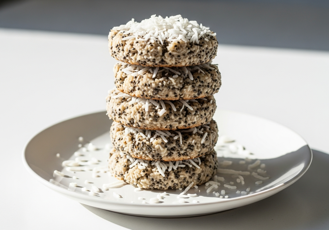 Coconut Chia No Bake Cookies